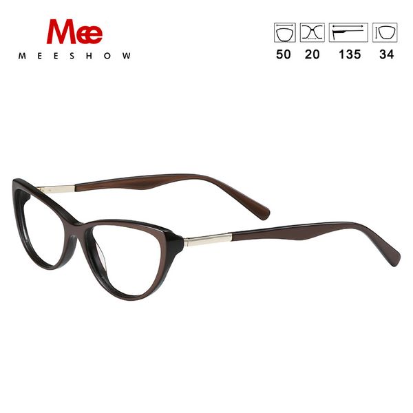 

wholesale-acetate cat eye glasses frame women optical glasses retro clear eye women men's aalloy myopia spectacles frames 1, Black