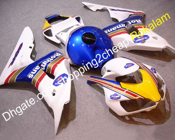 

popular motorcycle kit for honda 2006 2007 cbr1000rr 06 07 cbr 1000 rr cbr1000 white blue yellow bodywork fairing set (injection molding)