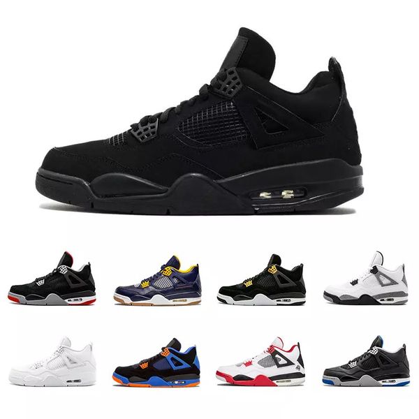 

style 4s men basketball shoes pure money premium black cat white cement bred fire red fear alternate sports shoes sneakers eur 41-47