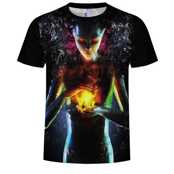 

дизайнер mens t shirt creative 3d цифровой печати новые обновленные рубашки summer прохладный удобная мужская мода коротким рукавом футболка, White;black