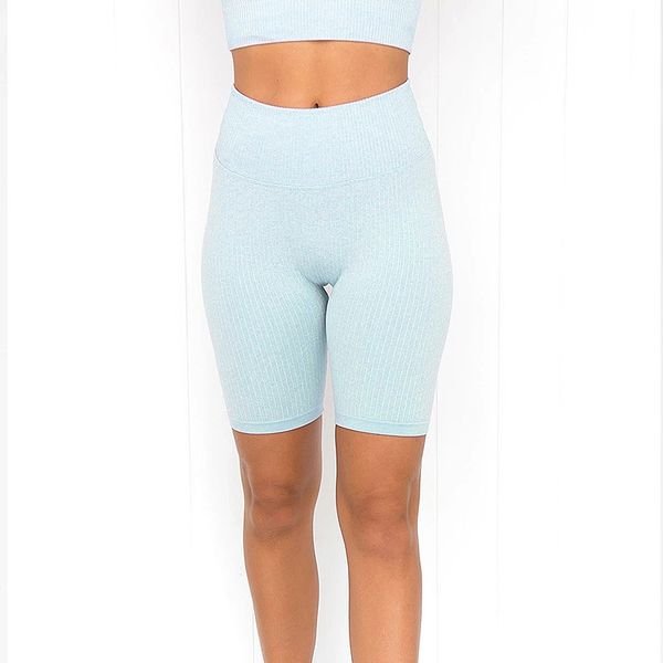 

yoga outfits shorts leggings biker women sports wear for gym seamless fitness high waist short 8-color tight, White;red
