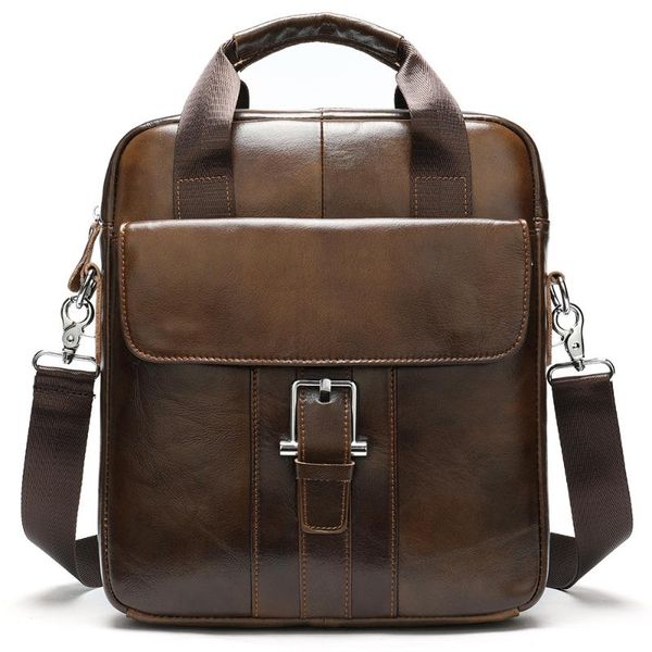 

new style real leather men's shoulder bag crossbody phone bag brand