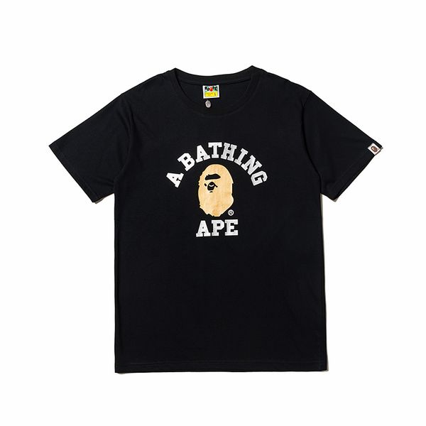 

19ss дизайнер t shirt mens женщин высокого качества короткие рукава bathing ape mens хлопок casual tees черный белый, White;black