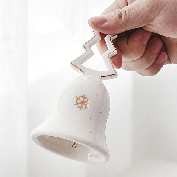 

tree shaped hand-held ceramic bells ring, decorations for home decoration e3