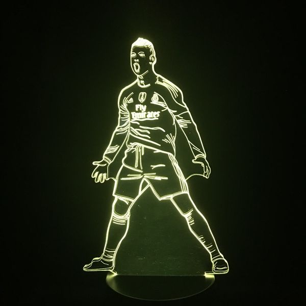 

football players cr7 led illusion 3d football table lamp home bedroom decorative mood light novelty gifts dropship