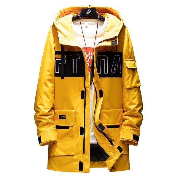 

jungle zone 2019 new winter warm fashion casual coat men jacket warm windproof hood men parkas coat 8219, Black