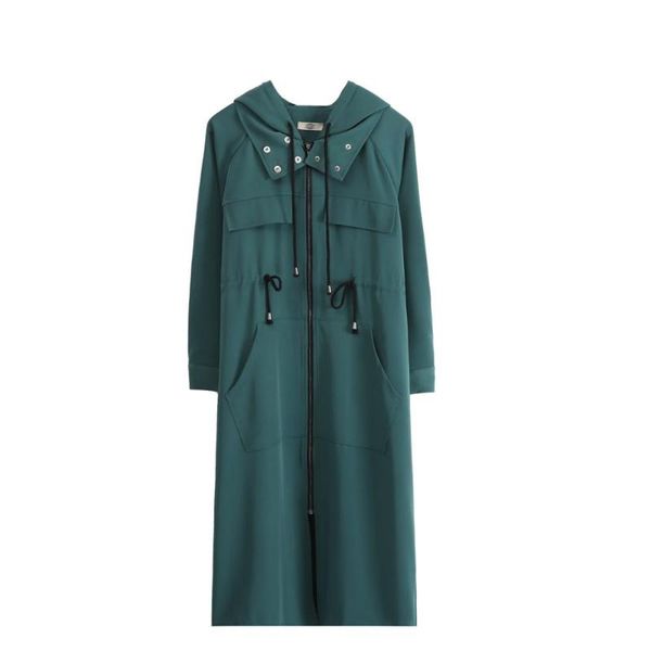 

new spring casual trench coat plussize women, Tan;black