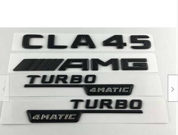 

Черный CLA45 AMG 4MATIC TURBO Магистральные Fender Значки Эмблемы для Mercedes Benz