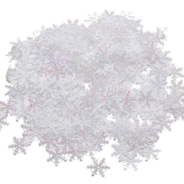 

600pcs white snowflakes fluffy snowflake confetti winter wedding table party christmas decoration party decoration supplies