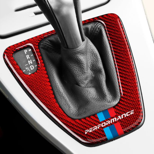 2019 For Bmw E90 E92 E93 Car Interior Carbon Fiber Gear Shift Panel M Performance Trim Car Emblem Sticker Decal For 3 Series 2005 2012 From