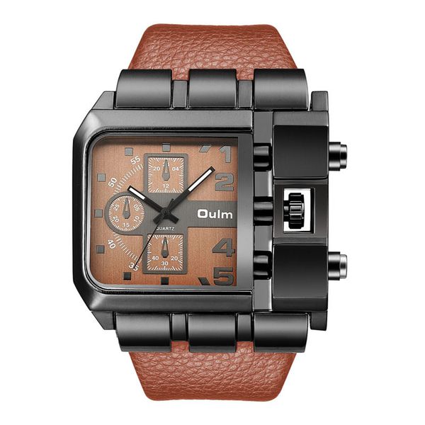 

womens luxury designer watches of fashion trend large dial quartz pu band for mens wristwatch hp3364, Slivery;brown