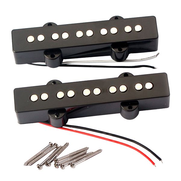 

2 pieces wired 5 strings electric bass pickups set black