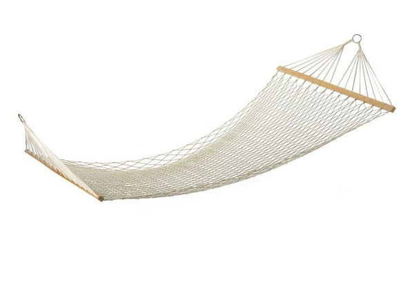 Algodão branco corda pendurada balanço rede na varanda ou em uma praia ao ar livre Redes Indoor