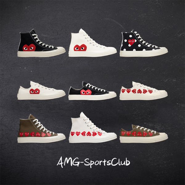 

2019 fa hion 1970 canva athletic hoe original cla ic 1970 canva hoe jointly name cdg play big eye ca ual training neaker, Black;gray