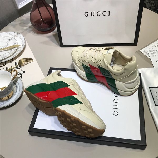 2019 Man Women Old School Style Casual Beige Lip Sneaker Thick