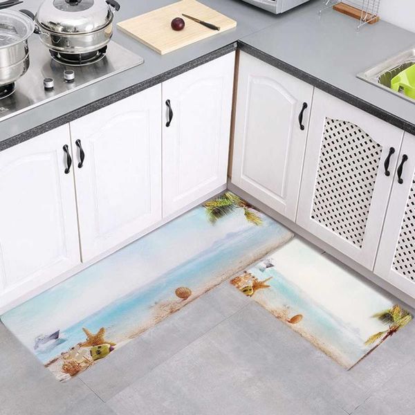 

carpets 40x60cm/40x120cm beach shell print door mat entrance kitchen carpet rugs in the bathmat on floor