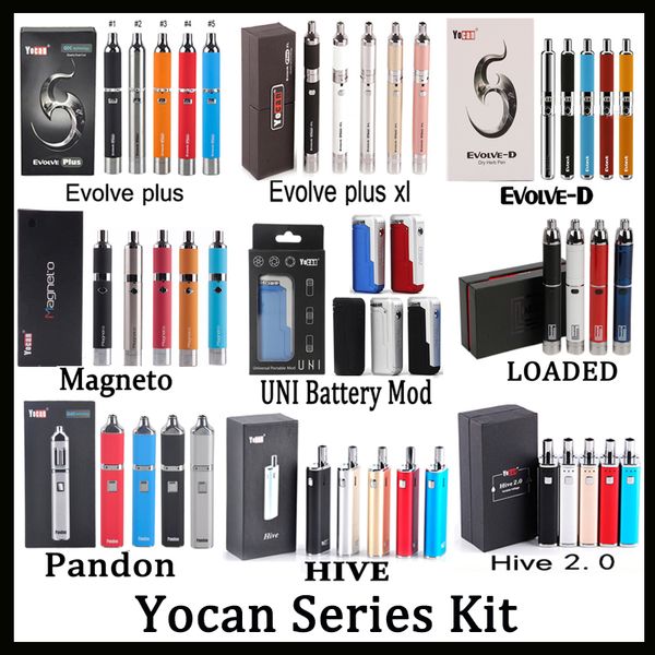 

Yocan Loaded Evolve-D Evolve Plus XL Hive 2.0 Магнито Pandon Starter Kit воск сухой травы Vape Pen Испаритель густое масло / воск Форсунки-1