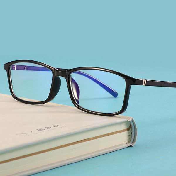

new anti blue light uv400 computer eyewear frame for women & men optical spectacle glasses eyeglasses frame nerd square, Black