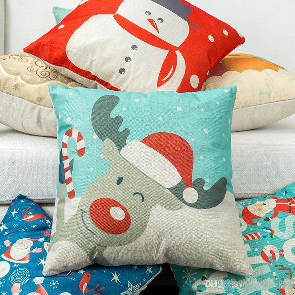 O envio gratuito de Natal Cushion Caso Sofá Fronha Marry Almofada de Natal da tampa do carro de escritório Segure decor Pillow Xmas Decor presente
