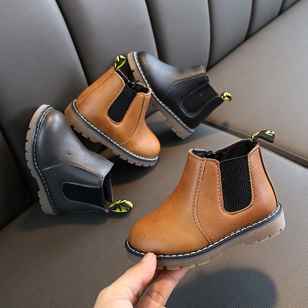 

весна осень и зима дети мальчики сапоги малыша сапоги девушки анти-скользкий мода сплошной снег детская обувь, Black;grey