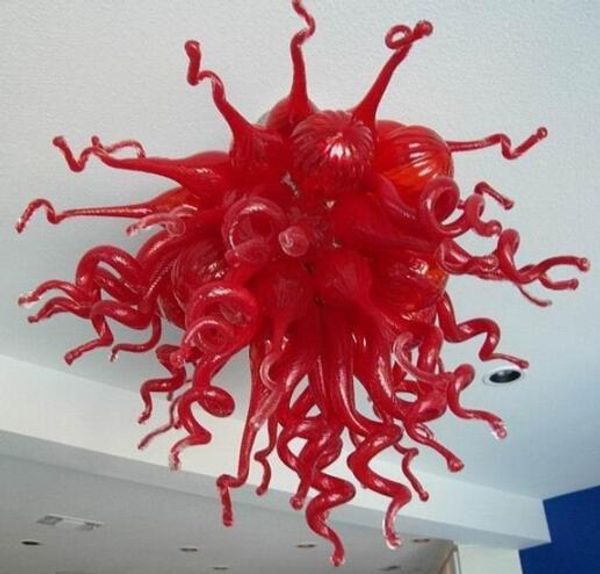 

100% mouth blown ce ul borosilicate murano glass dale chihuly art ceiling pendant red glass lamp shade