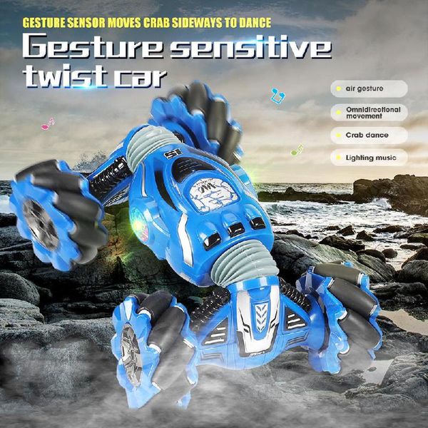 

rc car gesture sensing twist rc car light music drift deformation car off-road vehicle dancing stunt rider children new year toy