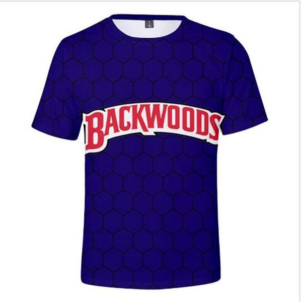 

wholesale - fashion womens/mens backwoods funny 3d creative casual t-shirts r097, White;black