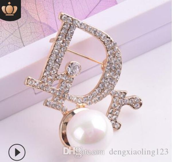 

new famous brand designer retro crystal brooch vintage luxury multicolor rhinestone suit lapel pin brand jewelry accessory3, Gray