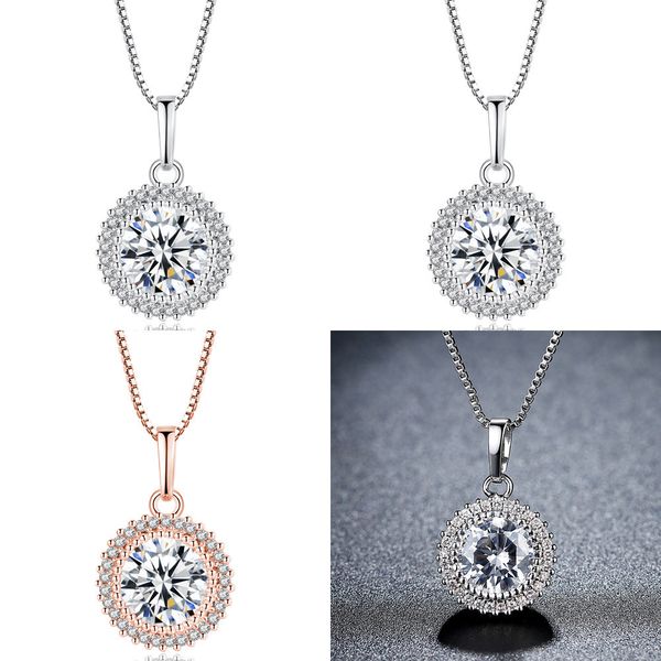 

circle pendant pendant concise woman necklace clavicle chain fund locket necklaces titanic heart necklace pendant dog tags for jewelry, Silver