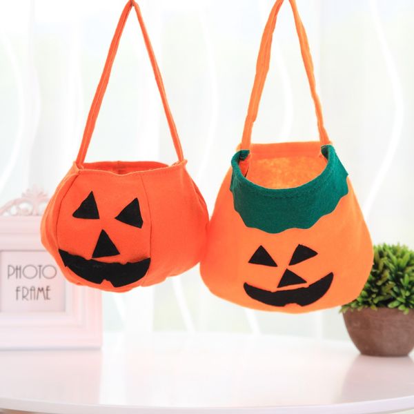 

halloween stereo pumpkin bag halloween props non-woven candy bag children's tote