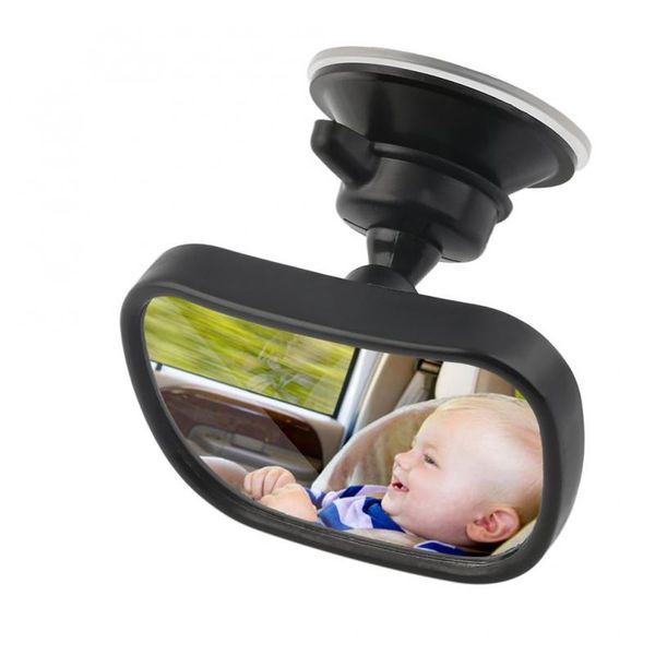 

2 in 1 universal adjustable plastic rear view interior mirror car seat for baby child safety with clip and sucker car accessorie