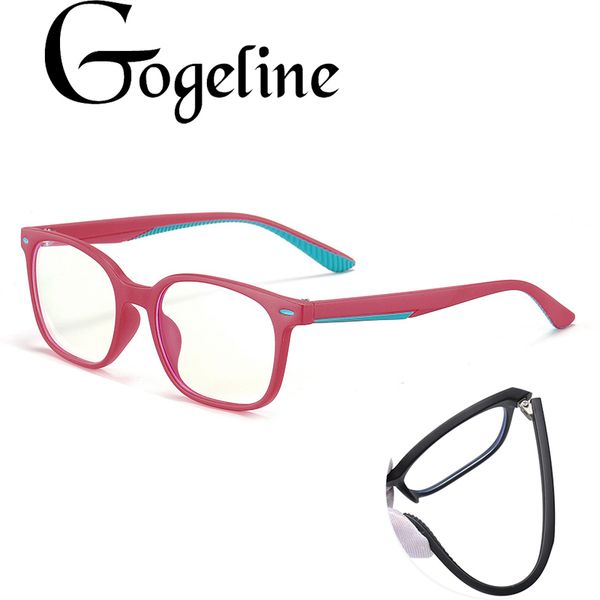 

glasses frame tr90 anti blue light children ultralight eyeglasses kids boys computer girls game protective goggle eyewear, White;black