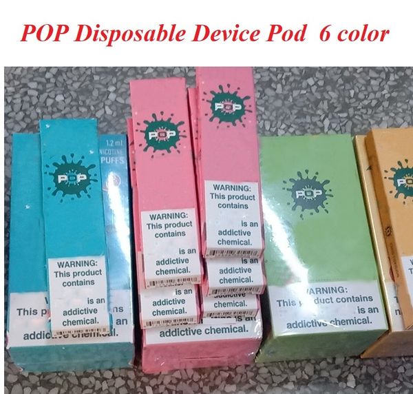 

POP Одноразовых стручки 1,2 мл Vape Pen E-сигарета Starter Kit 280mAh Батарея 400 Puff Пустых картриджей Устройство Pod Box Упаковки VS Слоеный Бара