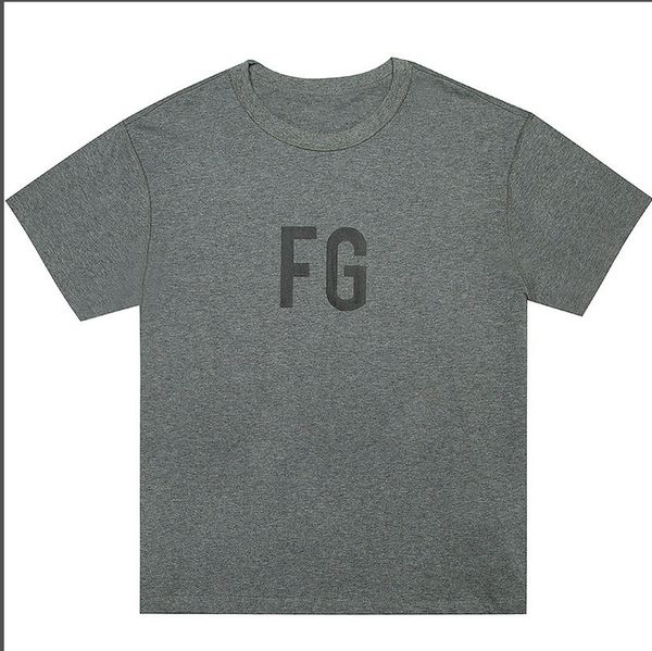 

fear of god fgprint apricot short sleeve fashion casual high street tee men and women couples inside out t-shirt fashion, White;black