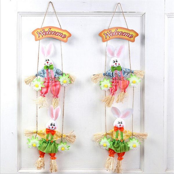 

handmade wood creative cute mr. easter double clown festival pendant school store kindergarten decoration gift