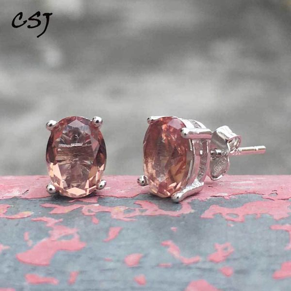 

csj created diaspore zultanite stud earrings 925 sterling silver fine jewelry women lady wedding engagment party gift cj191223, Golden;silver