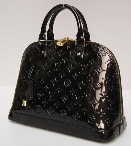 

fashion women's patent leather handbag shell shoulder bag luggage men travel shopping tote bags purse wallet backpack l130-3