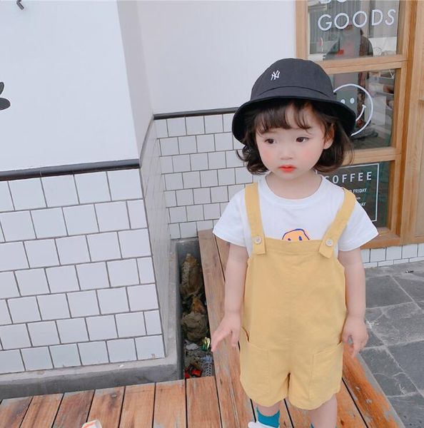 

2020 new wholesale girls boys overalls summer fashion kids shorts 1-6t hv331, Blue