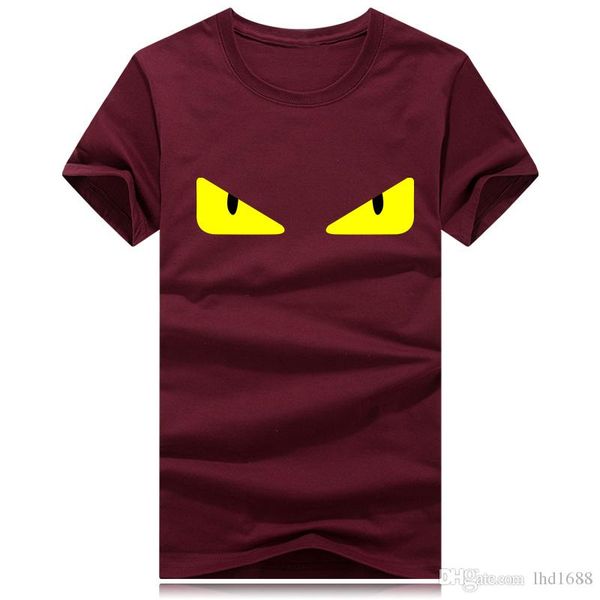 

wholesale eye printing big logo men women t shirts female short sleeve tee summer luxury t-shirts o neck hip hop signature shirts run s-4xl, White;black