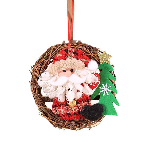 

creativ wreath door hanging trumpet christmas tree decoration christmas little figurine rattan wreath rattan pendant