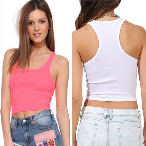 

женские дизайнерские улица сексуальный я-спина короткая жилет дикий сплошной цвет женский ремень, White