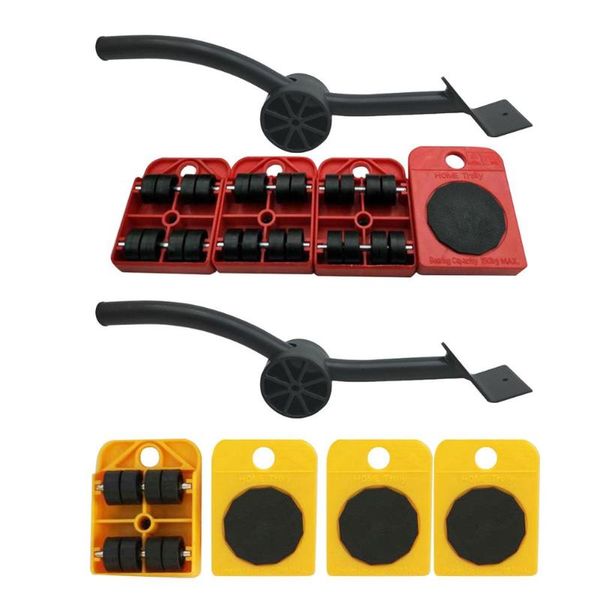 

5pcs/set easy furniture lifter mover tool set heavy furniture mover transport lift move slides trolley lifting tool