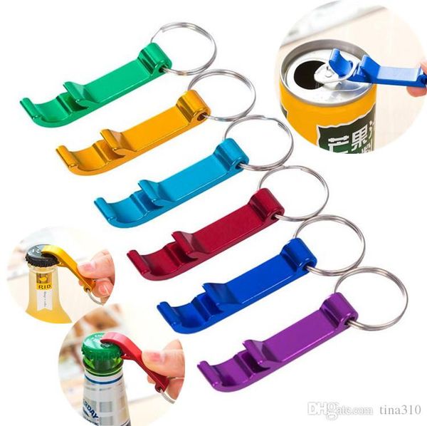 

new kitchen tools mixed colors aluminum alloy bottle openers with keyring ,laser engraving logo bottle openers i116
