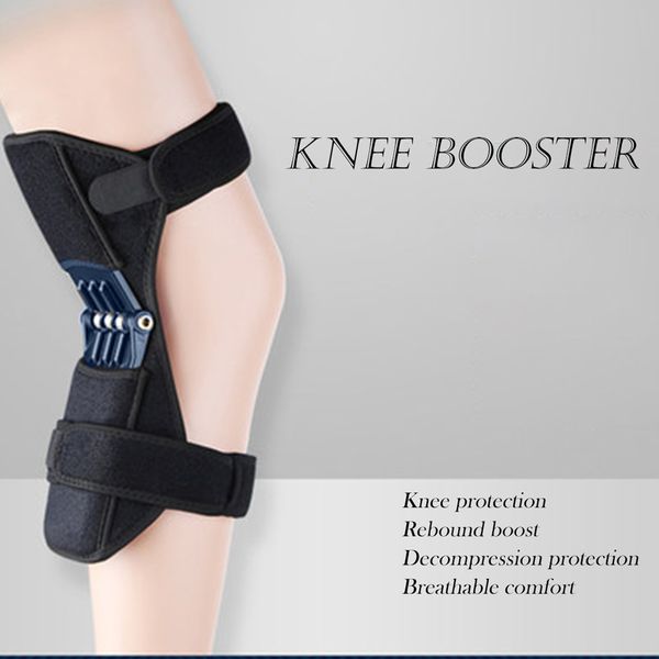 

joint support knee pads breathable knee protector non-slip power lift joint support powerful rebound spring force, Black;gray