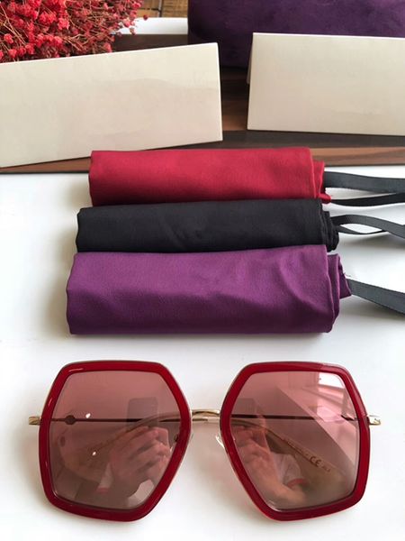 

Limited edition female gg0106 ungla e big frame china red de ign56 19 140gradient anti uv400 light ungla e fullca e outlet