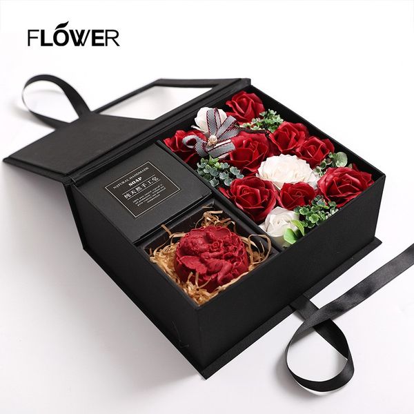 Dia Sabonete Perfumado Artificial Rose Bathable Angel Rose Namorados namorada de aniversário de casamento caixa de presente romântico perfumadas das pétalas da flor