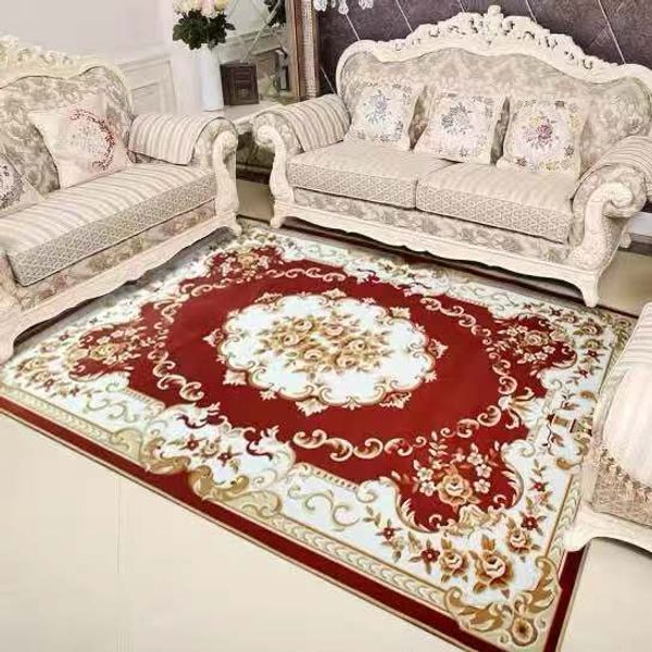 

2020 arrive various european style anti-slip geometric carpet in rectangle shape coffee table in parlor kids room with large sizes