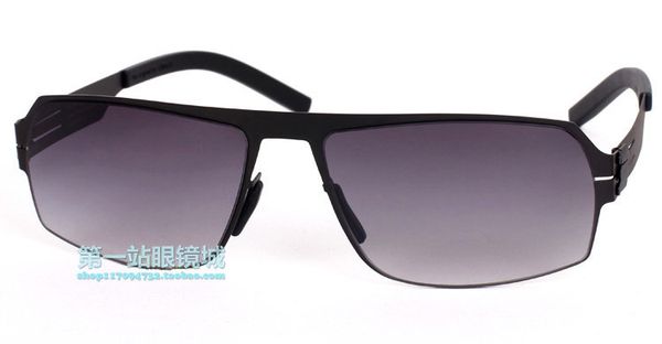 

luxury- fashion icberlin faris sunglasses ultralight frame without screws watterfahe square frame men brand designer sunglasses, White;black