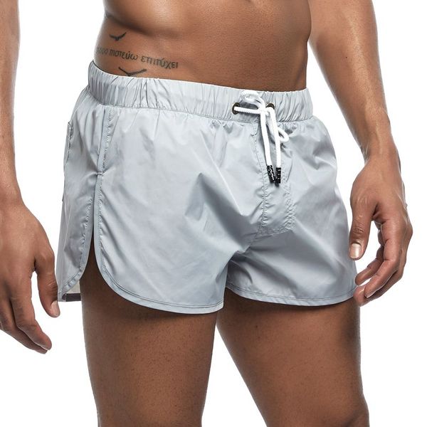 

jockmail men's swimming board shorts bathing suits for men fashion swim sport trunks quick dry swimwear, White;black