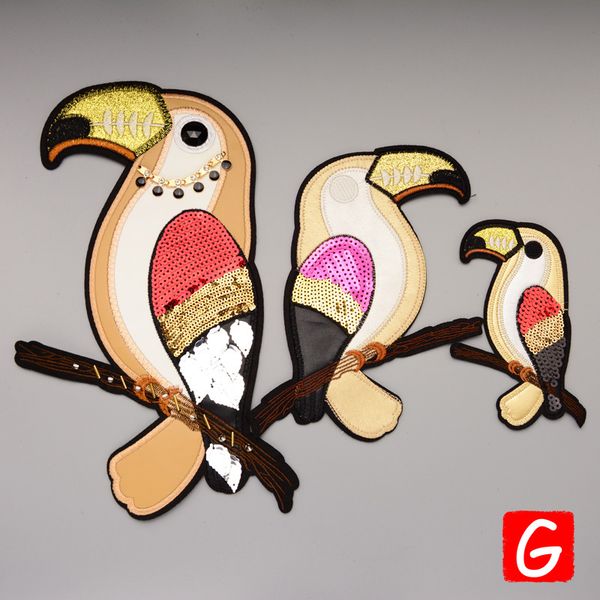 

gugutree embroidery big owl bird patch animal patches badges applique patches for clothing dx-151, Black